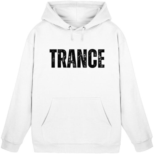Trance Distressed Black Font - Basic Unisex Hoodie