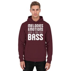 Melodies Emotions And A Big Fat Bass - Basic Unisex Hoodie