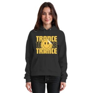 front-basic-unisex-hoodie-jet-black-486-b55c-1000x.jpg Trance Smiley - Basic Unisex Hoodie