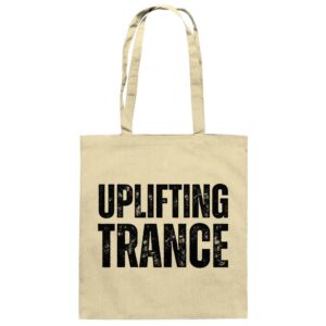 Uplifting Trance Distressed Black Font - Tote Bag