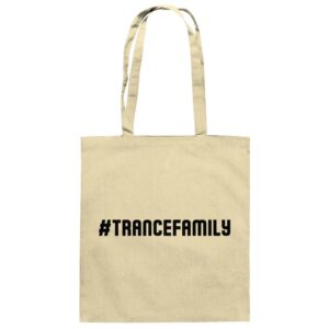 Hashtag Trance Family Black Font - Tote Bag