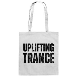 Uplifting Trance Distressed Black Font - Tote Bag