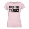 Uplifting Trance T-Shirt Distressed Black Font - Ladies Premium Shirt