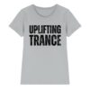Uplifting Trance T-Shirt Distressed Black Font - Ladies Premium Shirt