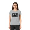 Uplifting Trance T-Shirt Distressed Black Font - Ladies Premium Shirt