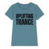 Uplifting Trance T-Shirt Distressed Black Font - Ladies Premium Shirt