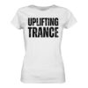 Uplifting Trance T-Shirt Distressed Black Font - Ladies Premium Shirt