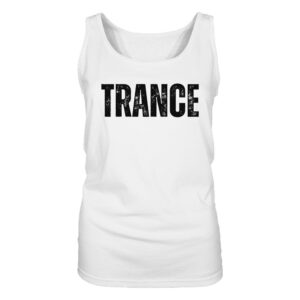 Trance Distressed Black Font - Ladies Tank-Top