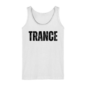 Trance Distressed Black Font - Ladies Tank-Top