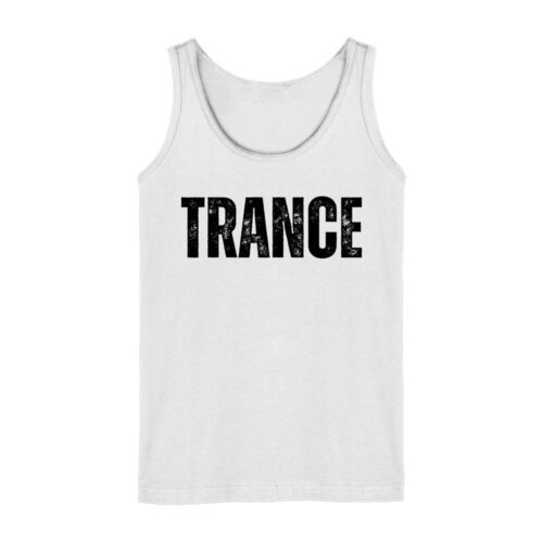Trance Distressed Black Font - Ladies Tank-Top