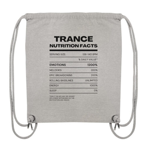 Trance Nutrition Facts - Gym-Bag