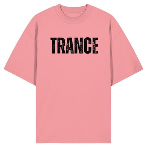 Trance Distressed Black Font - Oversize Shirt