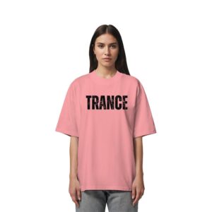 Trance Distressed Black Font - Oversize Shirt