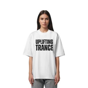 Uplifting Trance Distressed Black Font - Oversize Shirt