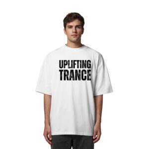 Uplifting Trance Distressed Black Font - Oversize Shirt