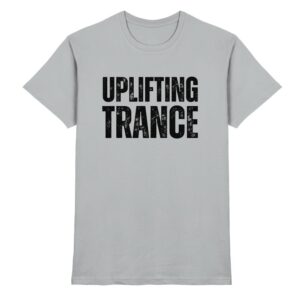 Uplifting Trance T-Shirt Distressed Black Font - Premium Shirt
