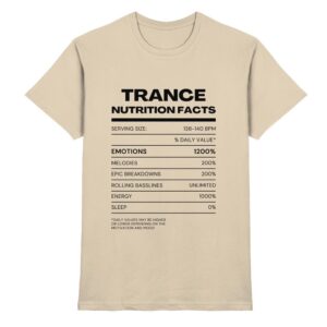 Trance T-Shirt Trance Nutrition Facts - Premium Shirt