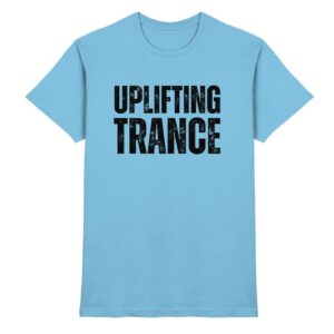 Uplifting Trance T-Shirt Distressed Black Font - Premium Shirt