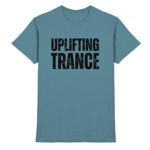 Uplifting Trance T-Shirt Distressed Black Font - Premium Shirt