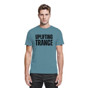 Uplifting Trance T-Shirt Distressed Black Font - Premium Shirt