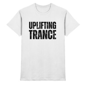 Uplifting Trance T-Shirt Distressed Black Font - Premium Shirt
