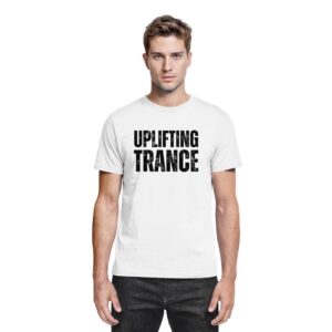 Uplifting Trance T-Shirt Distressed Black Font - Premium Shirt